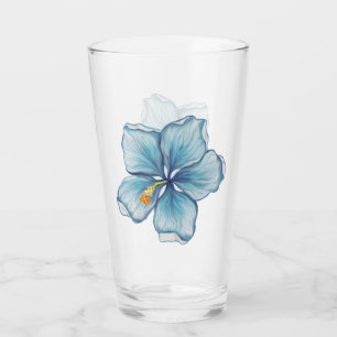 Verre Hibiscus & dentelle TURQUOISE
