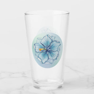 Verre Hibiscus & dentelle TURQUOISE