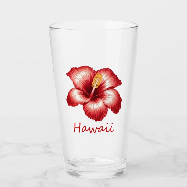 Verre hibiscus d'Orange (Devant)