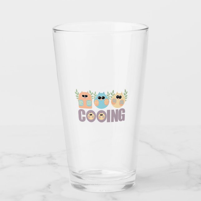 Verre Hiboux roucoulant (Devant)