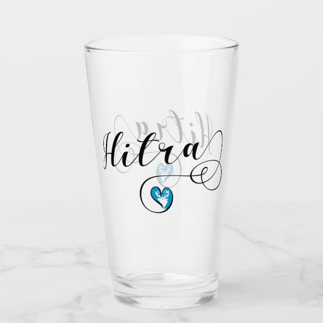 Verre Hitra Drapeau Coeur, Norvège (Devant)