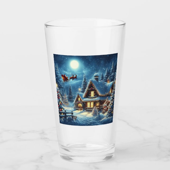 Verre Hiver/Père Noël/Noël/Neige (Devant)