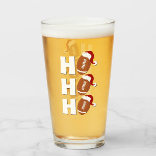 Verre Ho Ho Ho Football Drôle d'humour de Noël