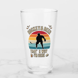 Verre Hockey et blague de bière en détresse Hockey Pun