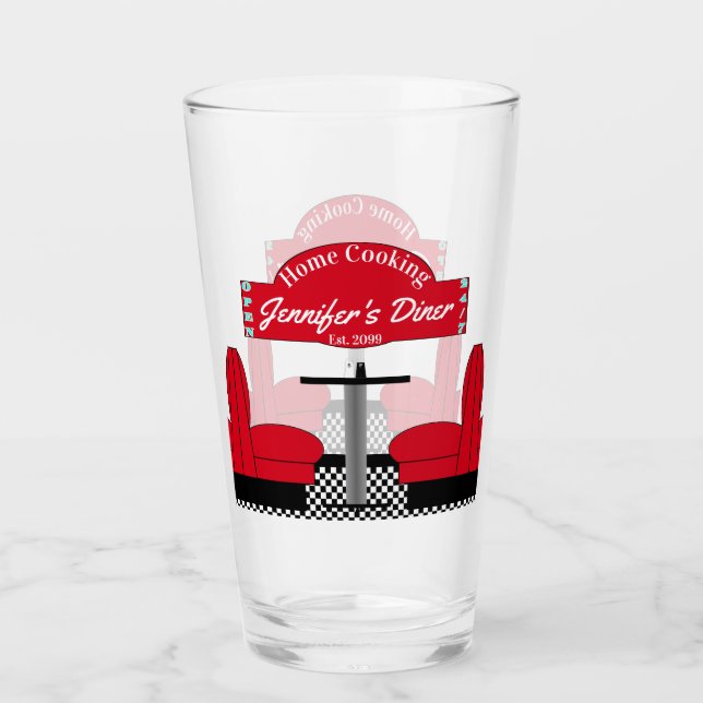 Verre Home Diner Cuisine Restaurant Soda Pop Tea Bea (Devant)