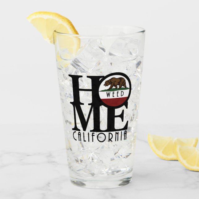 Verre HOME Weed California (Devant glace)