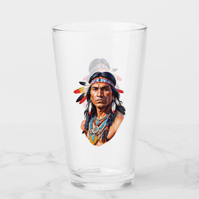 Verre Homme amérindien (Devant)