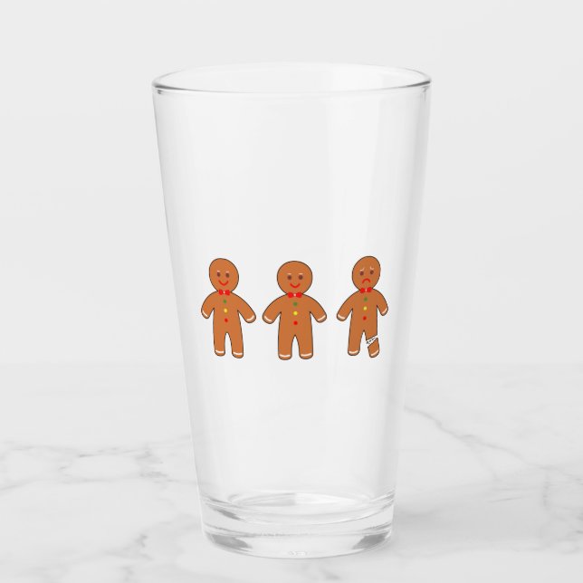 Verre Homme en pain d'épices de Noël (Devant)
