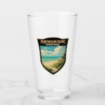 Verre Honeymoon Island State Park Florida Travel Vintage<br><div class="desc">Design vectoriel de Honeymoon Island State Park. Une partie d'une série d'îles-barrières qui scintillent dans le golfe du Mexique au large de la côte ouest de la Floride.</div>