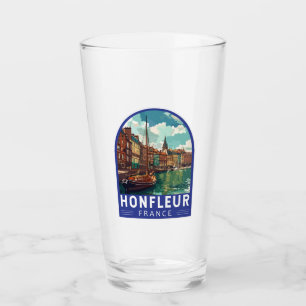 Verre Honfleur France Travel Art Vintage