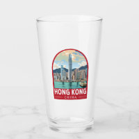 Hong Kong China Travel Art Vintage