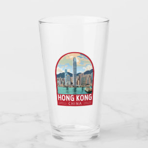 Verre Hong Kong China Travel Art Vintage