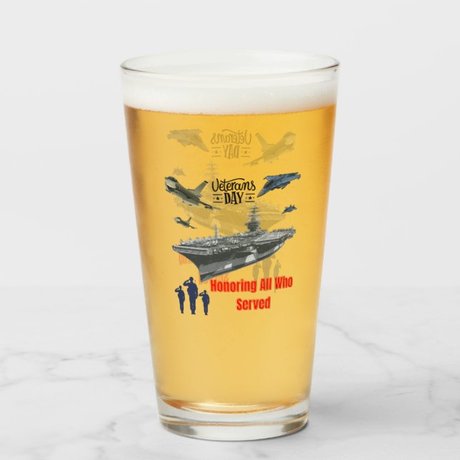 Verre Honorer la puissante armée  (Devant (rempli))