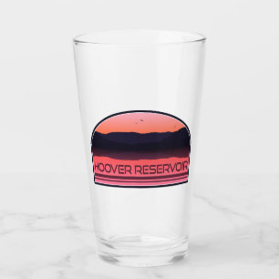Verre Hoover Réservoir Ohio Red Sunrise