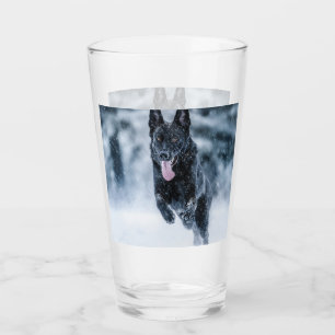 Verre Housse de couette Black German Shepherd dans la ne