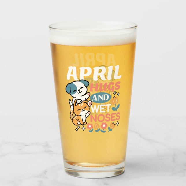 Verre Hugs, Nez Humide et Vibes de Printemps - Animaux d (Devant (rempli))