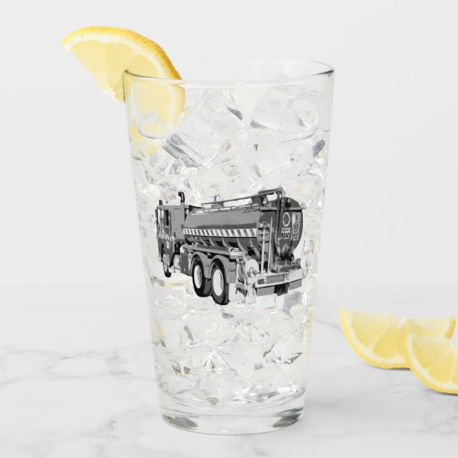 Verre Huile de camion-pompier gris peinte, (Devant glace)