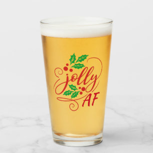 Verre Humour de la fête de Noël de Jolly AF