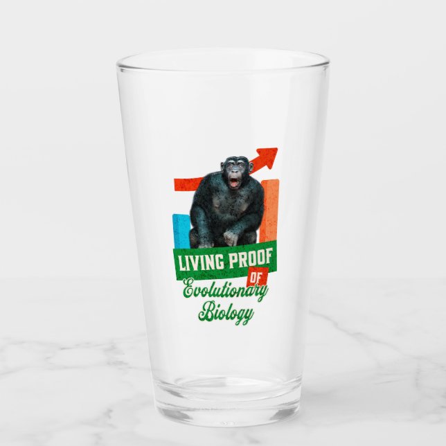 Verre Humour Évolutionnaire Biologie Chimpanzé Drôle (Devant)