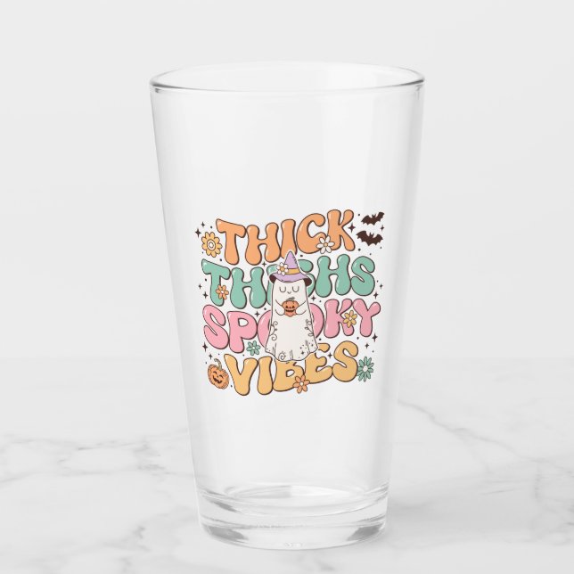 Verre Humour Halloween Éffrayant (Devant)