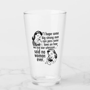 Verre Humour Pro Choice Retro Cartoon politique