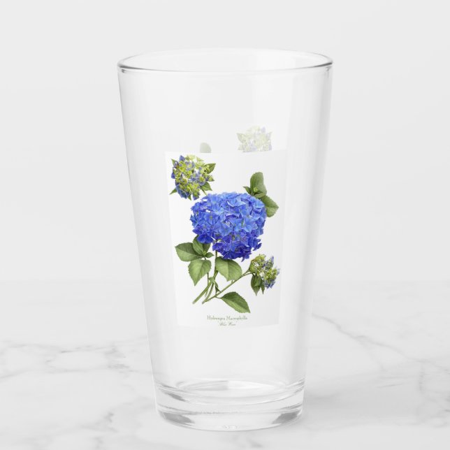 Verre Hydrangée bleue (Devant)
