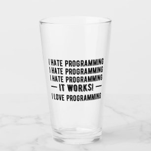 Verre I Hate Programmation - Drôle Programmeur II