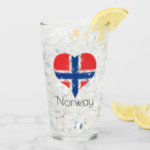 Verre I Heart Norway Grunge Norwegian Drapeau
