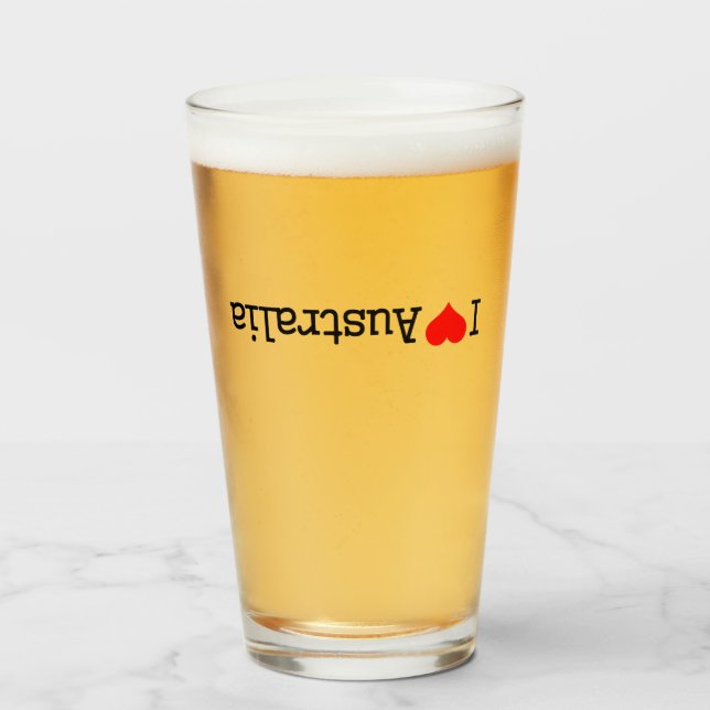 Verre I Love Australia (Devant (rempli))