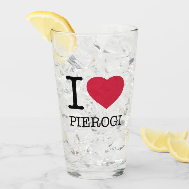 VERRE I LOVE PIEROGI (Devant glace)