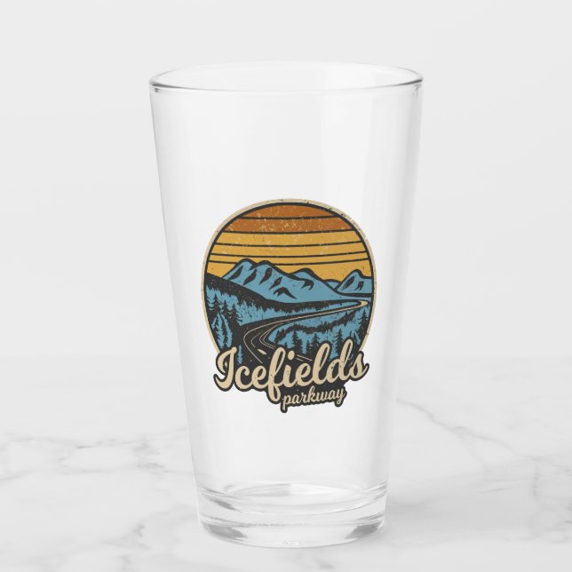 Verre Icefields Parcours Alberta Canada Retro (Devant)