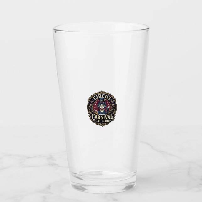 Verre Idée cadeau Carnaval du cirque Chat Papa Chat - Vo (Devant)
