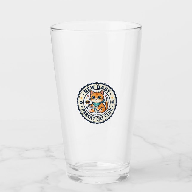 Verre Idée cadeau nouveau bébé parent chat chat maman -  (Devant)