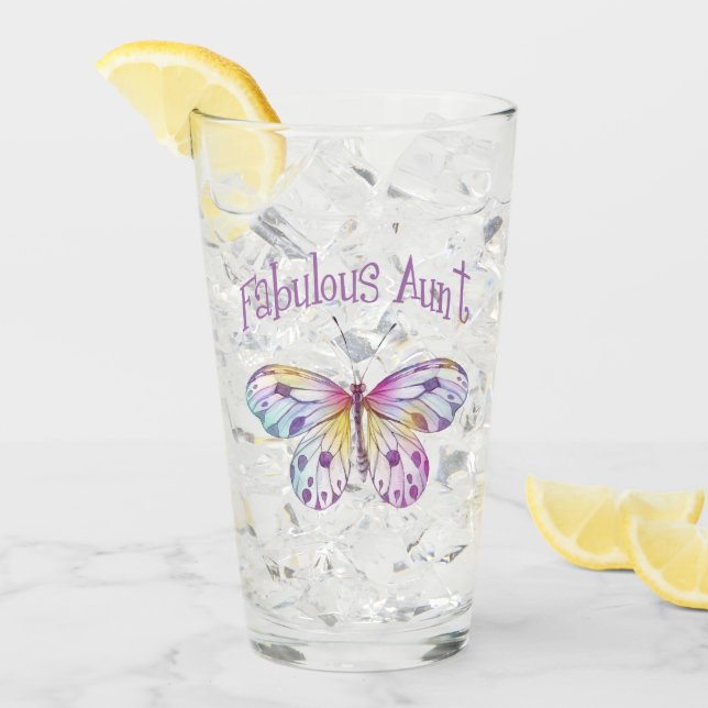 Verre Idées cadeaux de Tante Butterfly (Devant glace)