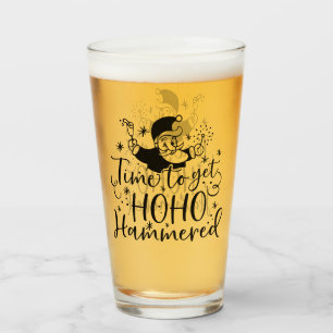 Verre Il est temps d'avoir Ho Ho Hammered   XMAS Humour 