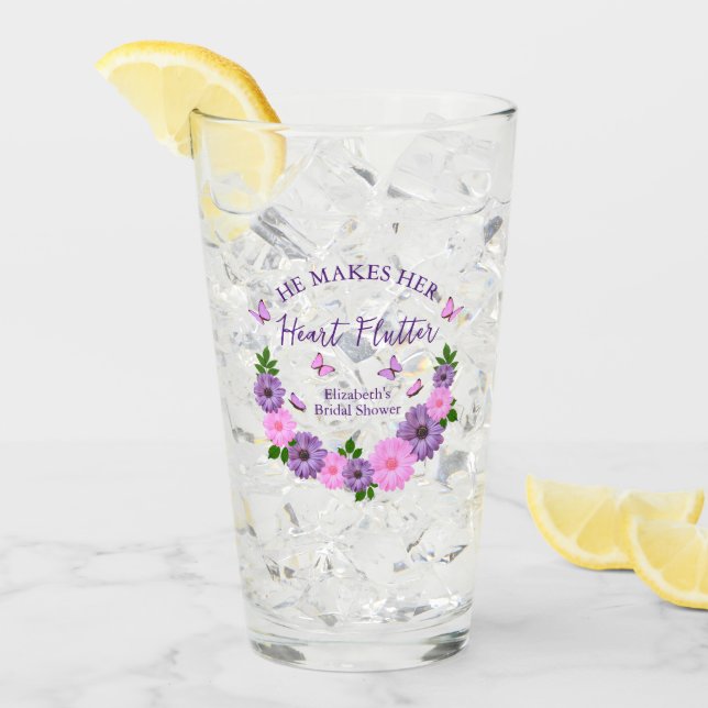 Verre Il Fait Sa Fête des mariées De Papillon Feffervesc (Devant glace)