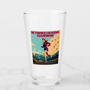 Verre Il pense que je suis le nettoyeur à la maison Sass
