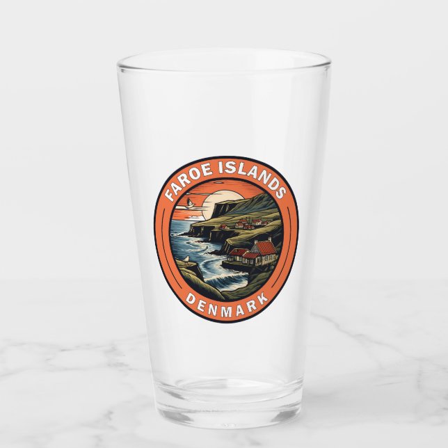 Verre Îles Féroé Danemark Insigne d'art de voyage (Devant)