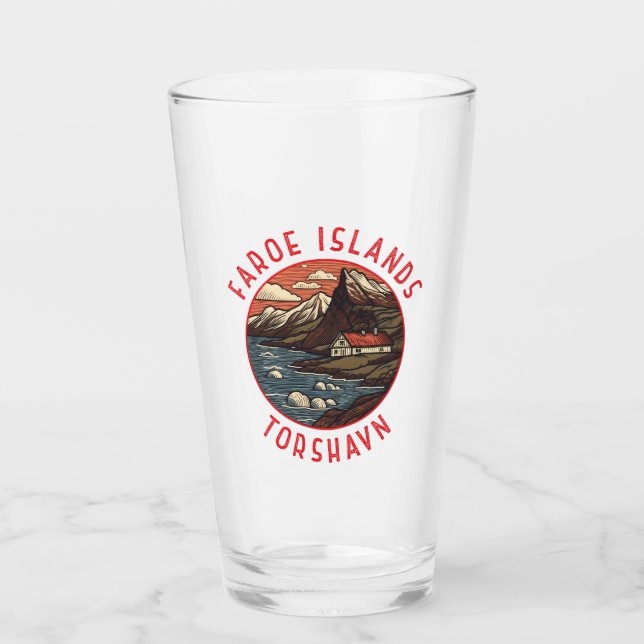 Verre Îles Féroé Tórshavn Cercle retro désorganisé (Devant)