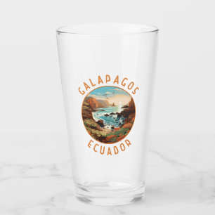 Verre Îles Galapagos Cercle en détresse rétro