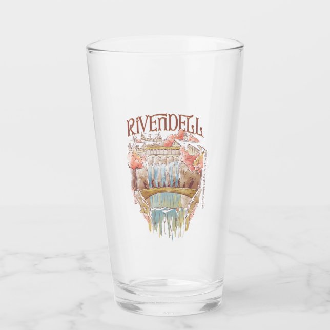 Verre Illustration aquarelle de la Communauté de RIVENDE (Devant)