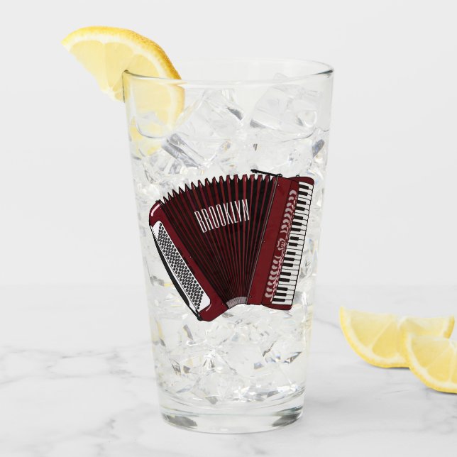 Verre Illustration d'accordion (Devant glace)