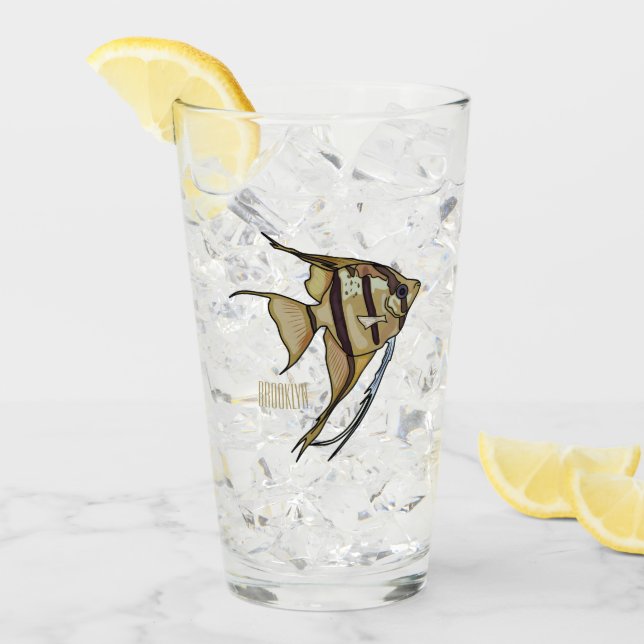 Verre Illustration d'angelfish (Devant glace)
