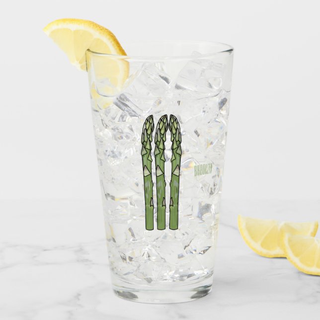 Verre Illustration d'Asparagus (Devant glace)