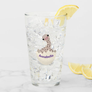 Verre Illustration d'autruche pour bébé à couver mignon