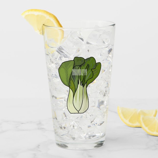 Verre Illustration de Bok choy (Devant glace)