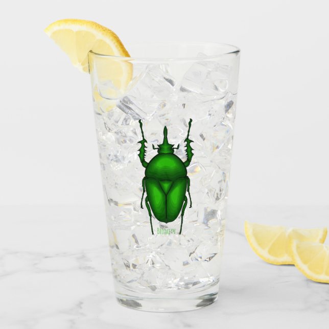 Verre Illustration de bug Mecynorhina torquata (Devant glace)