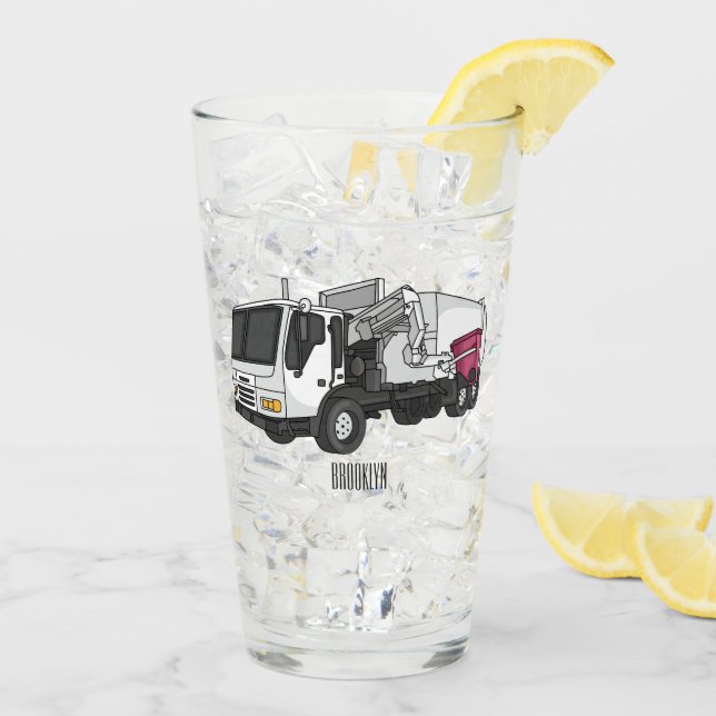 Verre Illustration de camion à ordures (Dos glace)