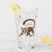 Illustration de cartoon d'ocelot mignon