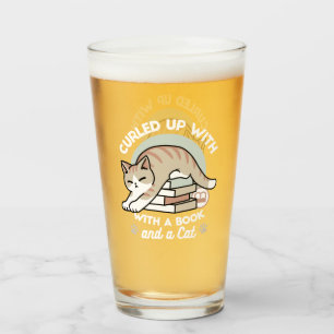 Verre Illustration de chat Lover - Curled Up & Cosy